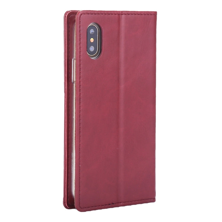 For iPhone X / XS GOOSPERY BLUE MOON FLIP Crazy Horse Texture Horizontal Flip Leather Case with Holder & Card Slots & Wallet