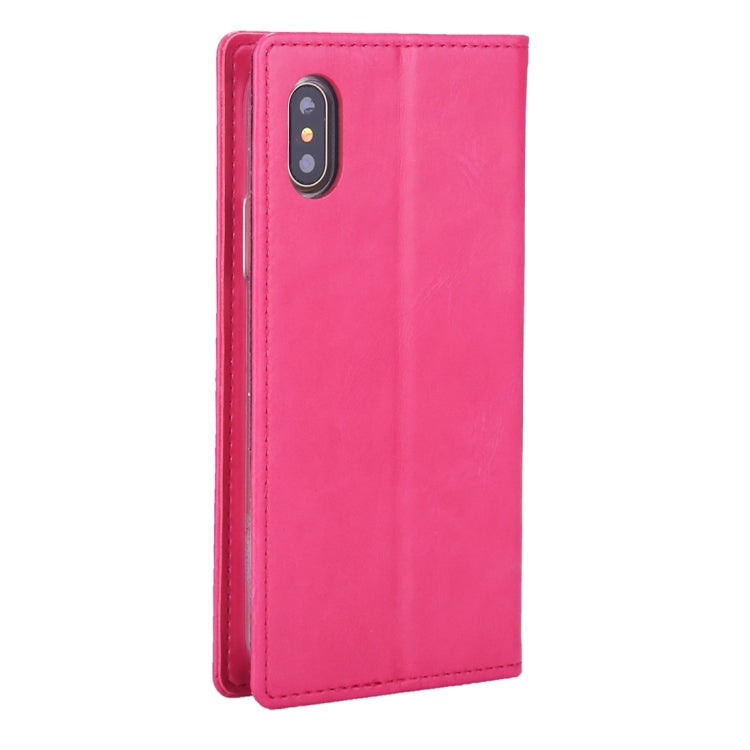 For iPhone X / XS GOOSPERY BLUE MOON FLIP Crazy Horse Texture Horizontal Flip Leather Case with Holder & Card Slots & Wallet