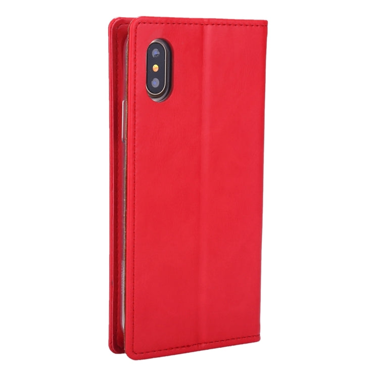 For iPhone X / XS GOOSPERY BLUE MOON FLIP Crazy Horse Texture Horizontal Flip Leather Case with Holder & Card Slots & Wallet