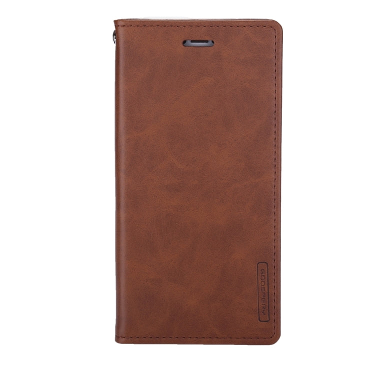 For iPhone X / XS GOOSPERY BLUE MOON FLIP Crazy Horse Texture Horizontal Flip Leather Case with Holder & Card Slots & Wallet