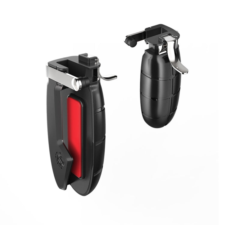 MeMo AKPAD Grenade Shape Snap-on Four Finger Linkage Trigger Shooting Game Controller for Tablet PC, One Pair