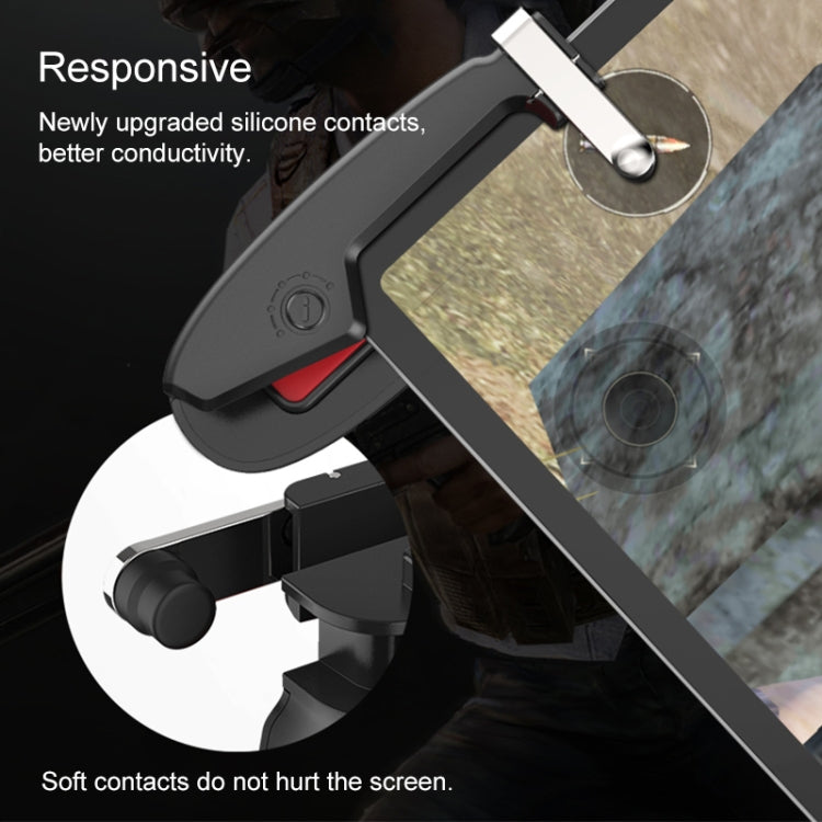 MeMo AKPAD Grenade Shape Snap-on Four Finger Linkage Trigger Shooting Game Controller for Tablet PC, One Pair