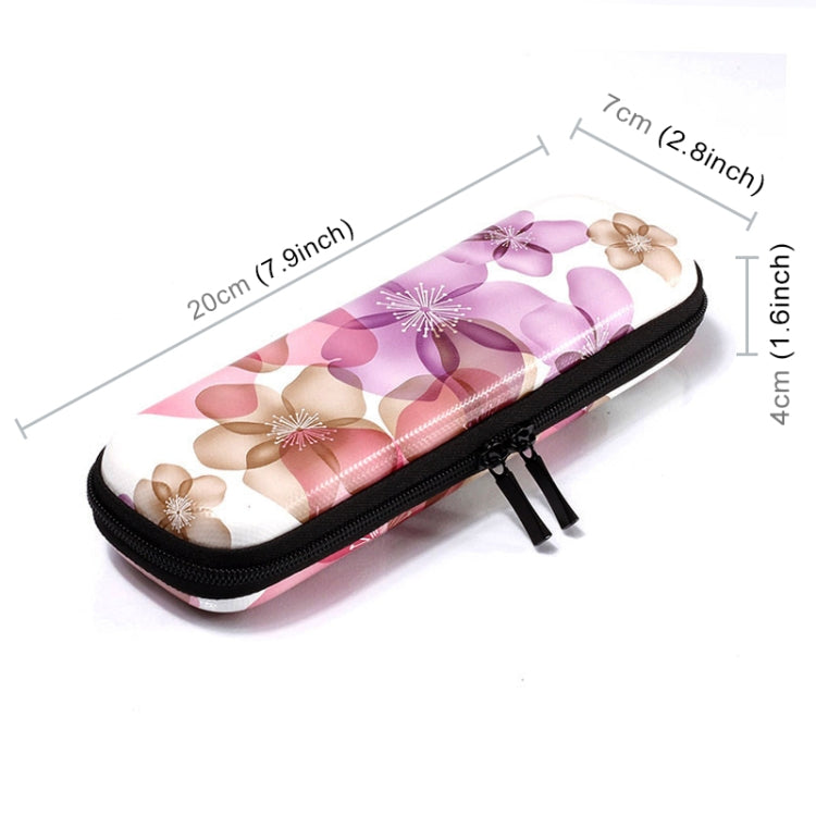 PU Leather Peach Blossom Protective Storage Pouch Cover for Apple Pencil and Other Accessories