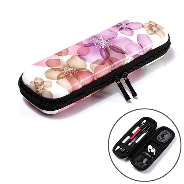 PU Leather Peach Blossom Protective Storage Pouch Cover for Apple Pencil and Other Accessories