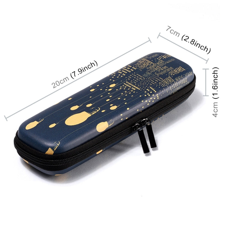 PU Leather Light Bulb Pattern Protective Storage Pouch Cover for Apple Pencil and Other Accessories