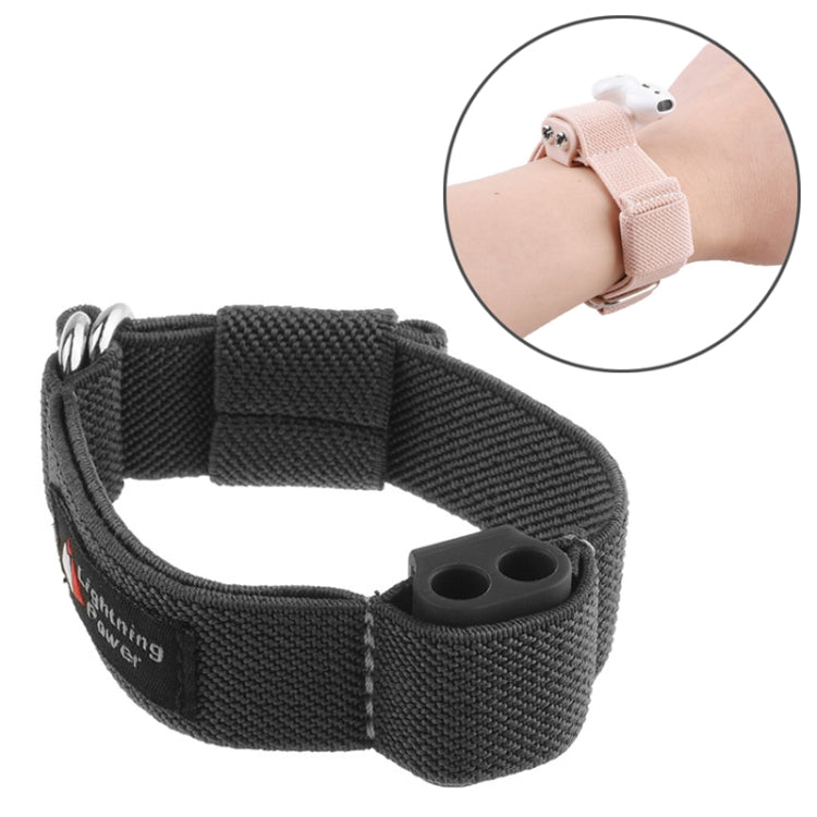 Outdoor Sport Anti-lost Wireless Earphone Holder Case Storage Rack Wrist Band Strap for Apple AirPods 1 / 2