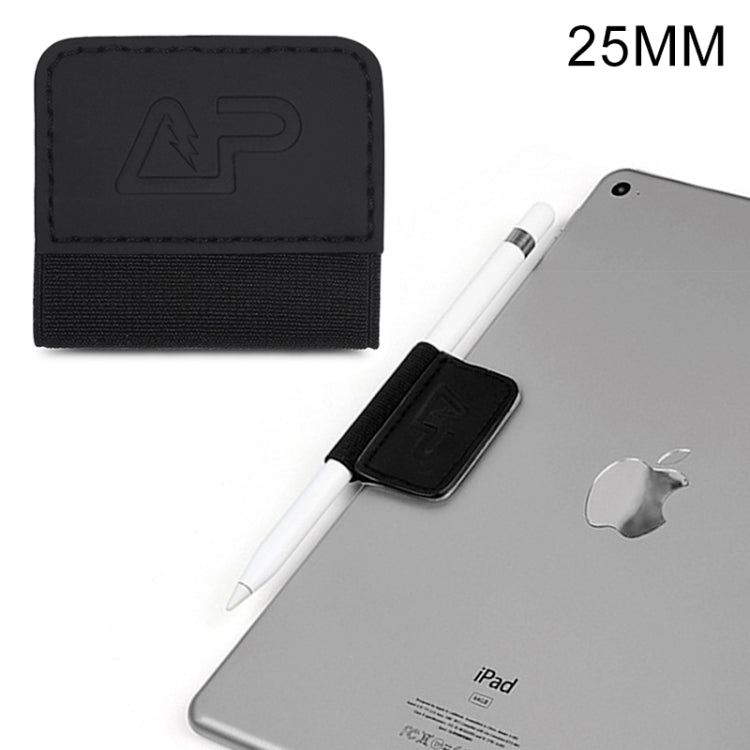 Elastic Rope Holder Sticker Leather Case Cover for Apple Pencil, Elastic Rope Width: 25mm