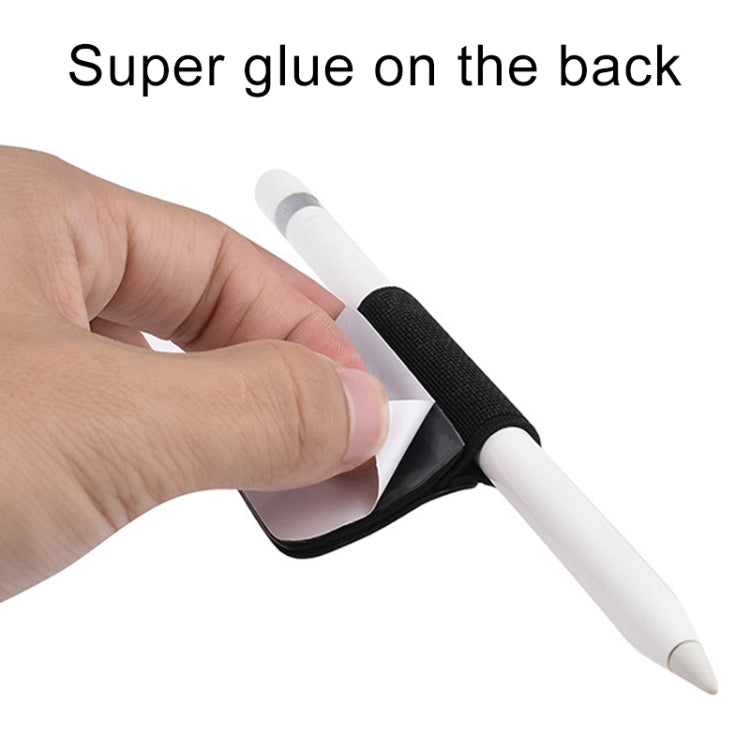 Elastic Rope Holder Sticker Leather Case Cover for Apple Pencil, Elastic Rope Width: 25mm