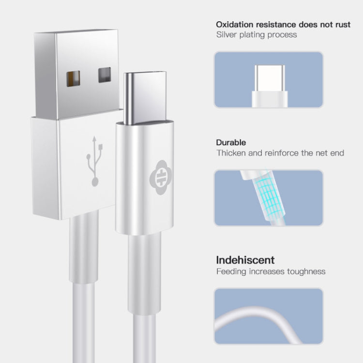 TOTUDESIGN BTB-001 Glory Series USB-C / Type-C Charging + Transmission TPE Data Cable, Length: 2m