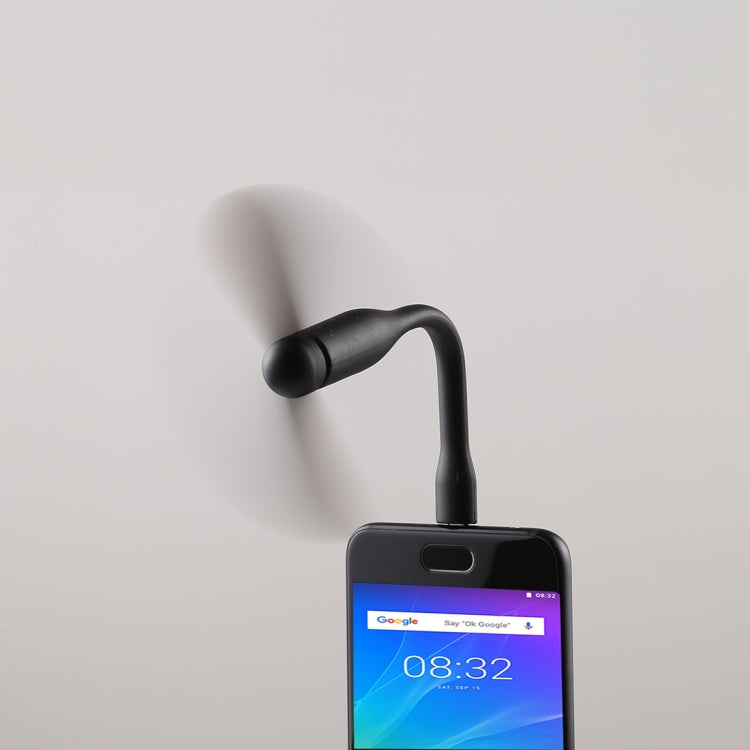 USB-C / Type-C Bendable Mini Strong Wind Long Handle Small Fan