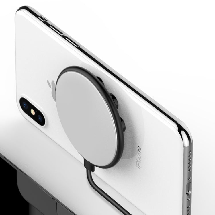 Basix C1 10W Sucker Round Metal Fast Charging Wireless Charger (Black)