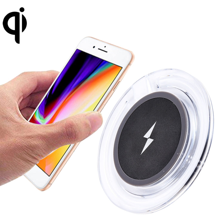 H8 5W  5V / 1A Universal Transparent Frame Qi Standard Fast Wireless Charger with Indicator Light