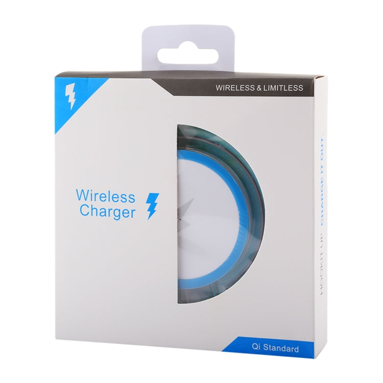 H8 5W  5V / 1A Universal Transparent Frame Qi Standard Fast Wireless Charger with Indicator Light