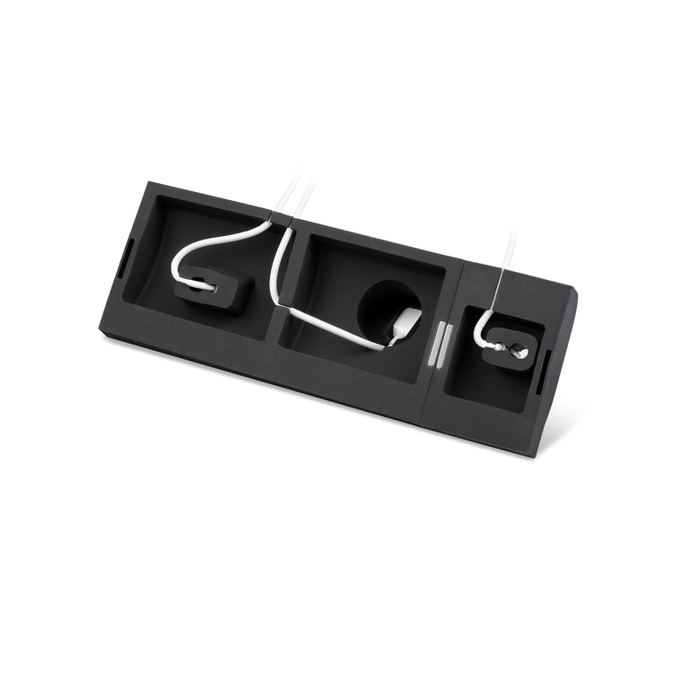 CT03 5 in 1 Silicone Charging Dock Station for iPhone & Apple Watch & Airpods, with Bracket Funtcion