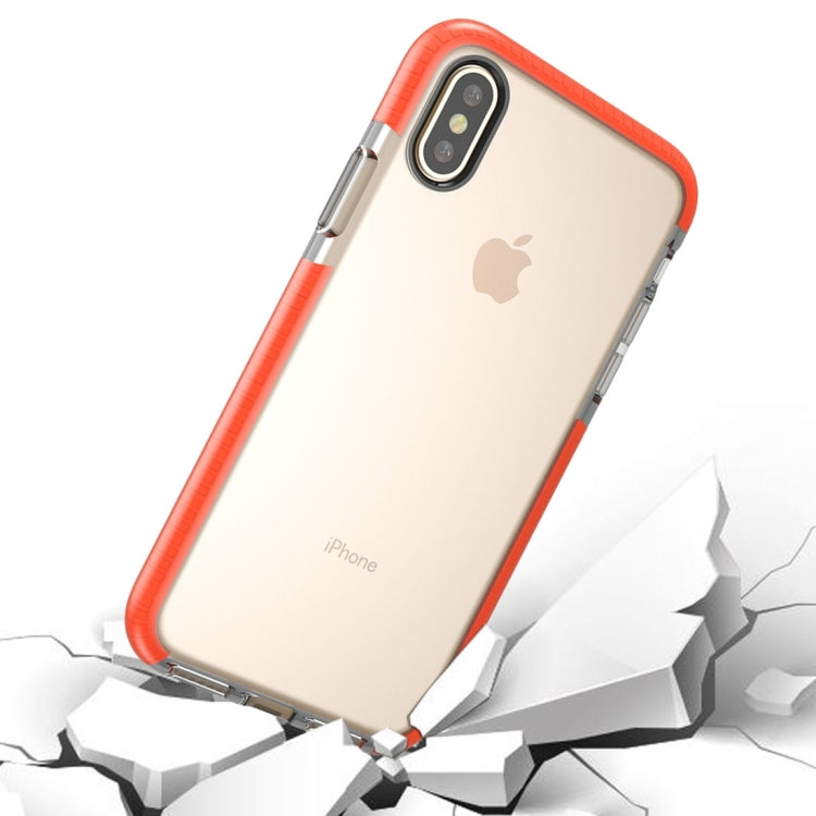 For iPhone X / XS Fashion Transparent Texture Anti-collision TPU Protective Case