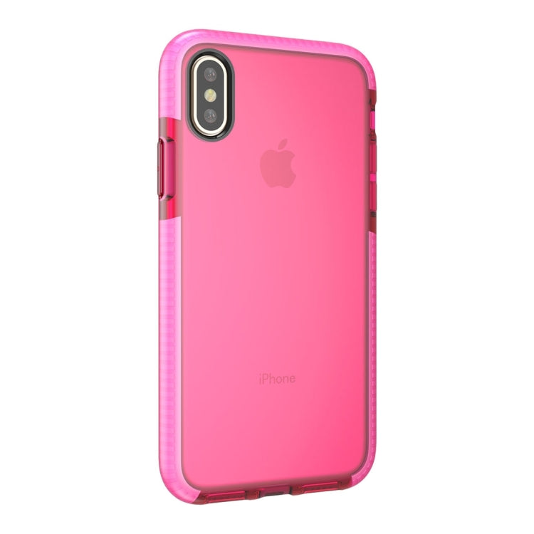 For iPhone X / XS Fashion Transparent Texture Anti-collision TPU Protective Case