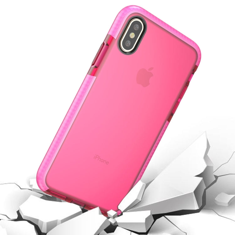 For iPhone X / XS Fashion Transparent Texture Anti-collision TPU Protective Case