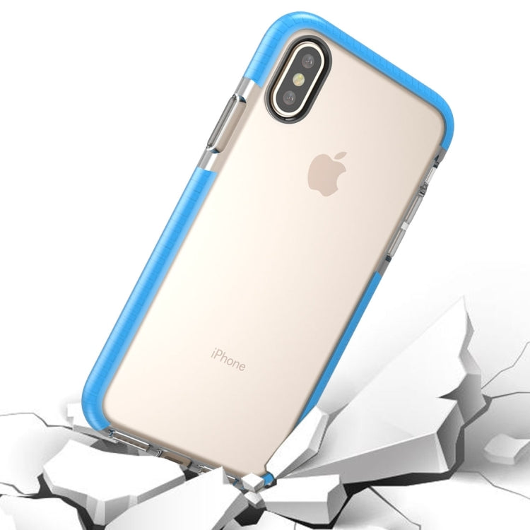 For iPhone X / XS Fashion Transparent Texture Anti-collision TPU Protective Case