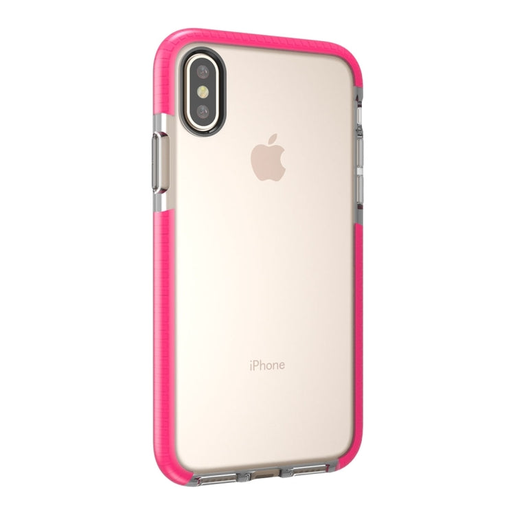 For iPhone X / XS Fashion Transparent Texture Anti-collision TPU Protective Case