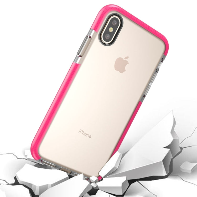 For iPhone X / XS Fashion Transparent Texture Anti-collision TPU Protective Case