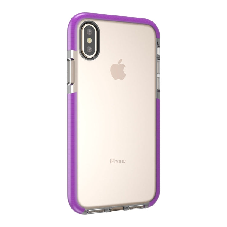 For iPhone X / XS Fashion Transparent Texture Anti-collision TPU Protective Case