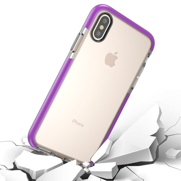For iPhone X / XS Fashion Transparent Texture Anti-collision TPU Protective Case