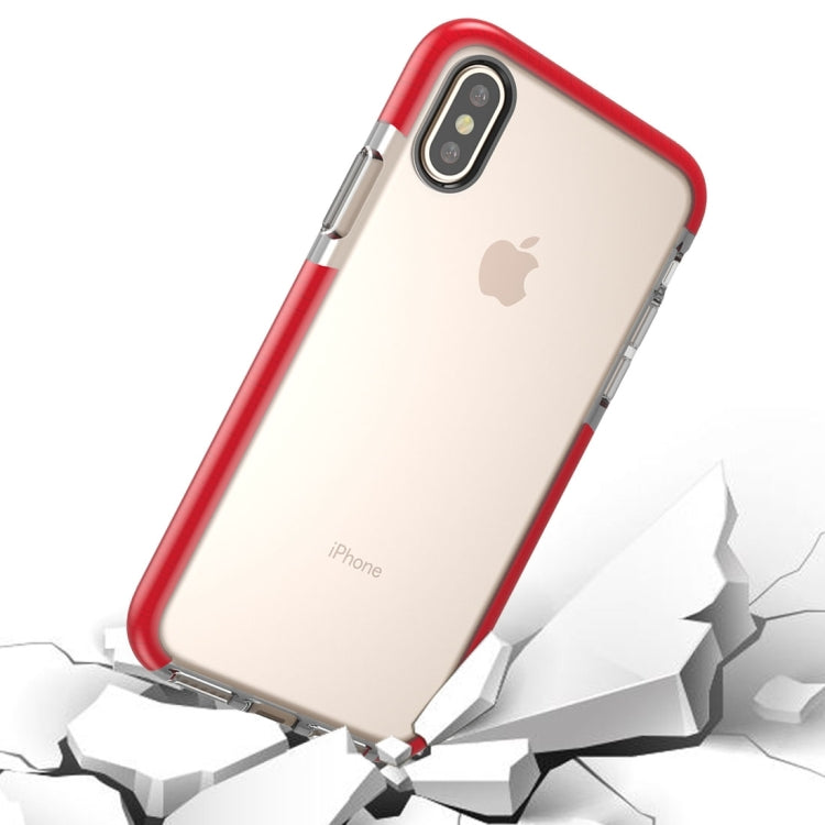 For iPhone X / XS Fashion Transparent Texture Anti-collision TPU Protective Case