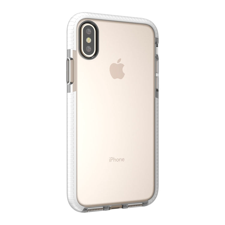 For iPhone X / XS Fashion Transparent Texture Anti-collision TPU Protective Case