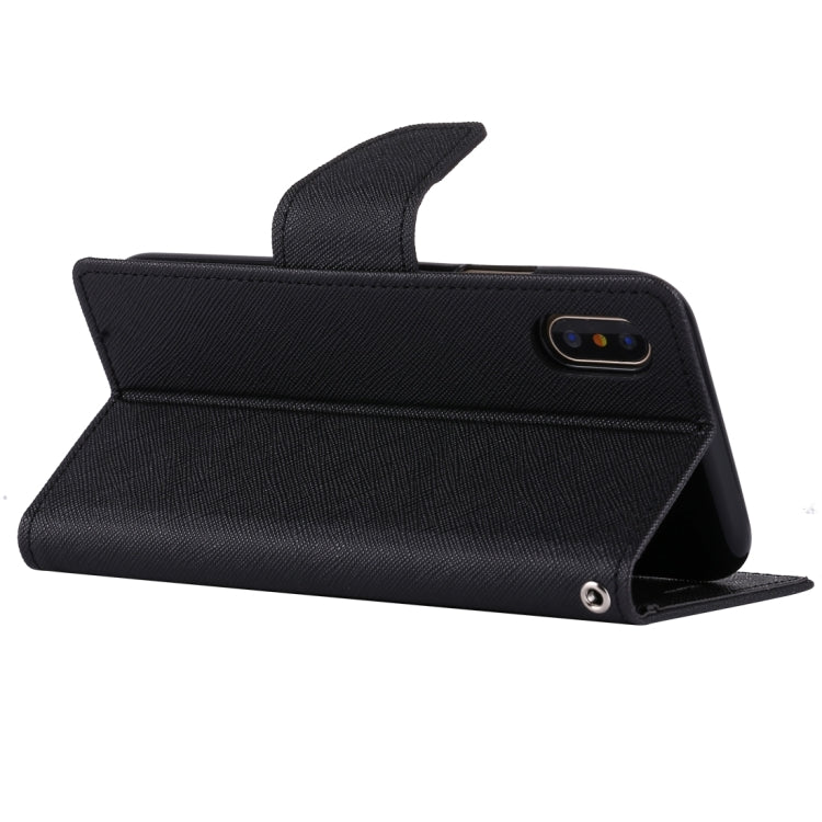 For iPhone X / XS GOOSPERY FANCY DIARY Cross Texture Horizontal Flip Leather Case with Card Slots & Wallet & Holder