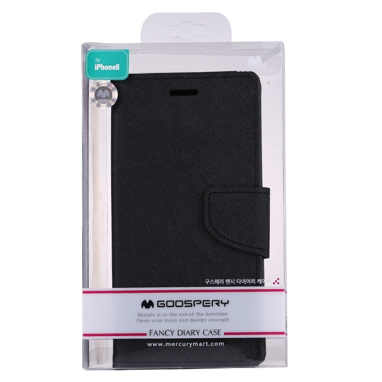 For iPhone X / XS GOOSPERY FANCY DIARY Cross Texture Horizontal Flip Leather Case with Card Slots & Wallet & Holder