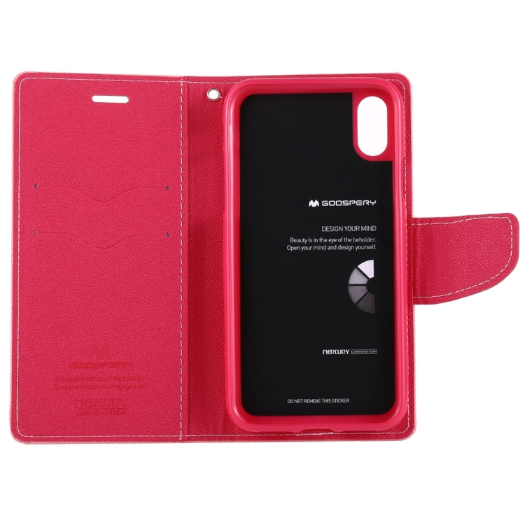 For iPhone X / XS GOOSPERY FANCY DIARY Cross Texture Horizontal Flip Leather Case with Card Slots & Wallet & Holder