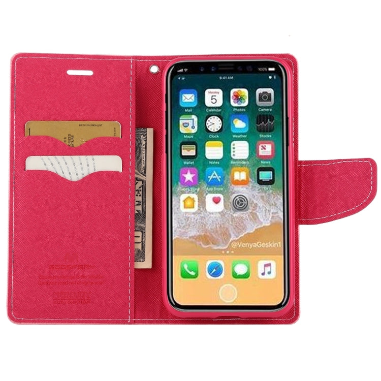 For iPhone X / XS GOOSPERY FANCY DIARY Cross Texture Horizontal Flip Leather Case with Card Slots & Wallet & Holder