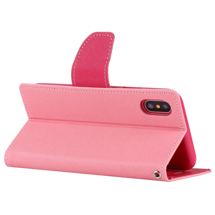 For iPhone X / XS GOOSPERY FANCY DIARY Cross Texture Horizontal Flip Leather Case with Card Slots & Wallet & Holder