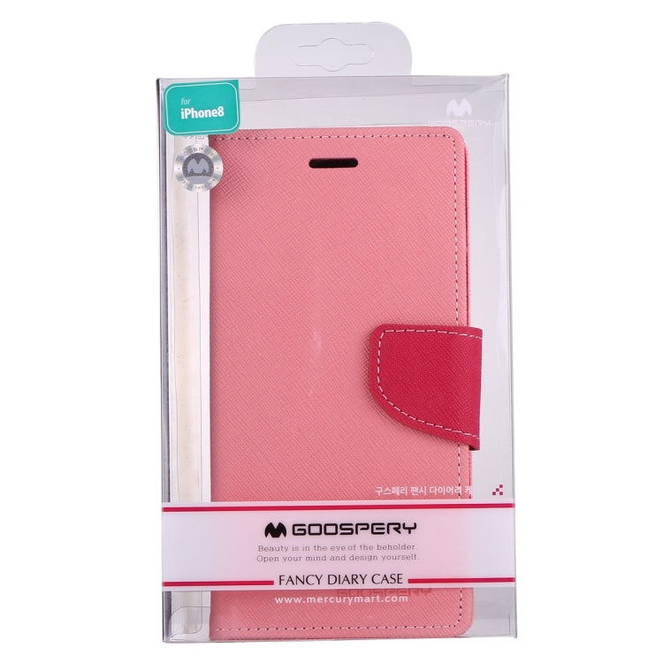For iPhone X / XS GOOSPERY FANCY DIARY Cross Texture Horizontal Flip Leather Case with Card Slots & Wallet & Holder