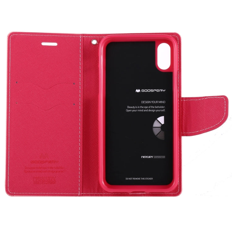 For iPhone X / XS GOOSPERY FANCY DIARY Cross Texture Horizontal Flip Leather Case with Card Slots & Wallet & Holder