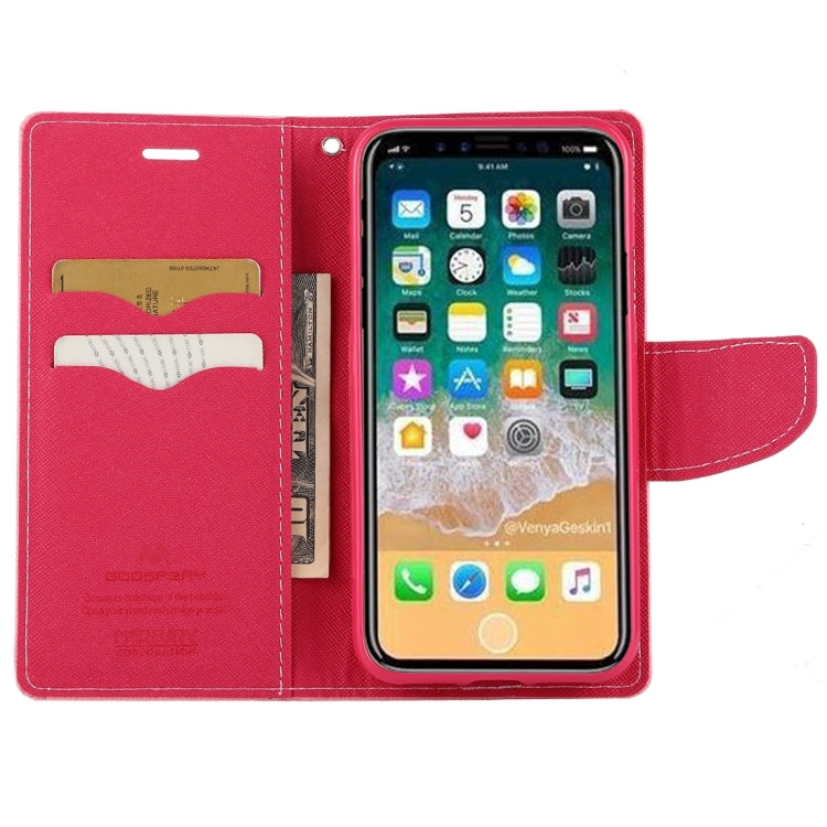 For iPhone X / XS GOOSPERY FANCY DIARY Cross Texture Horizontal Flip Leather Case with Card Slots & Wallet & Holder