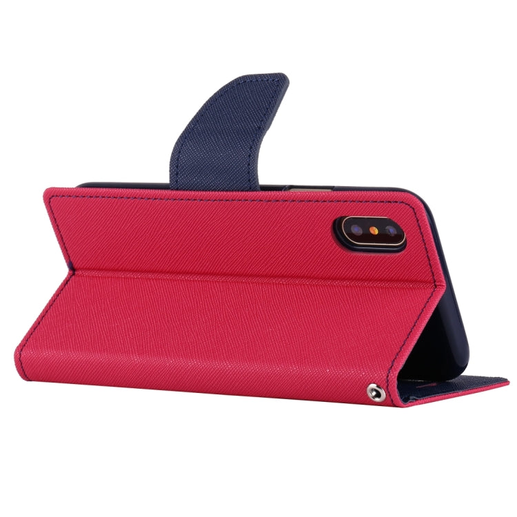 For iPhone X / XS GOOSPERY FANCY DIARY Cross Texture Horizontal Flip Leather Case with Card Slots & Wallet & Holder