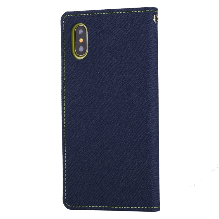 For iPhone X / XS GOOSPERY FANCY DIARY Cross Texture Horizontal Flip Leather Case with Card Slots & Wallet & Holder