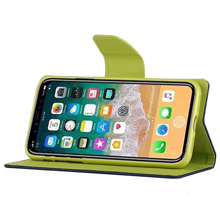 For iPhone X / XS GOOSPERY FANCY DIARY Cross Texture Horizontal Flip Leather Case with Card Slots & Wallet & Holder