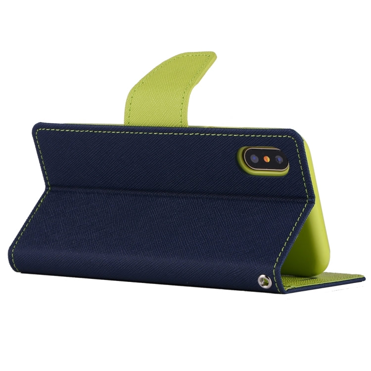 For iPhone X / XS GOOSPERY FANCY DIARY Cross Texture Horizontal Flip Leather Case with Card Slots & Wallet & Holder