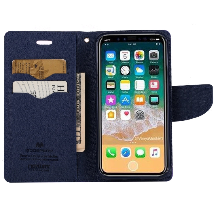 For iPhone X / XS GOOSPERY FANCY DIARY Cross Texture Horizontal Flip Leather Case with Card Slots & Wallet & Holder