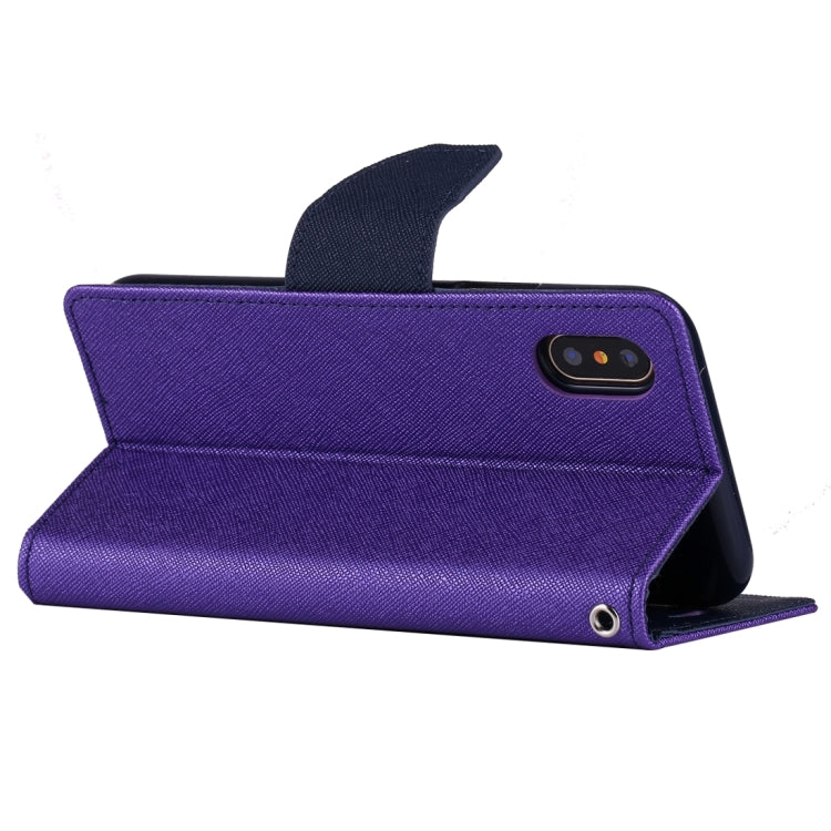 For iPhone X / XS GOOSPERY FANCY DIARY Cross Texture Horizontal Flip Leather Case with Card Slots & Wallet & Holder