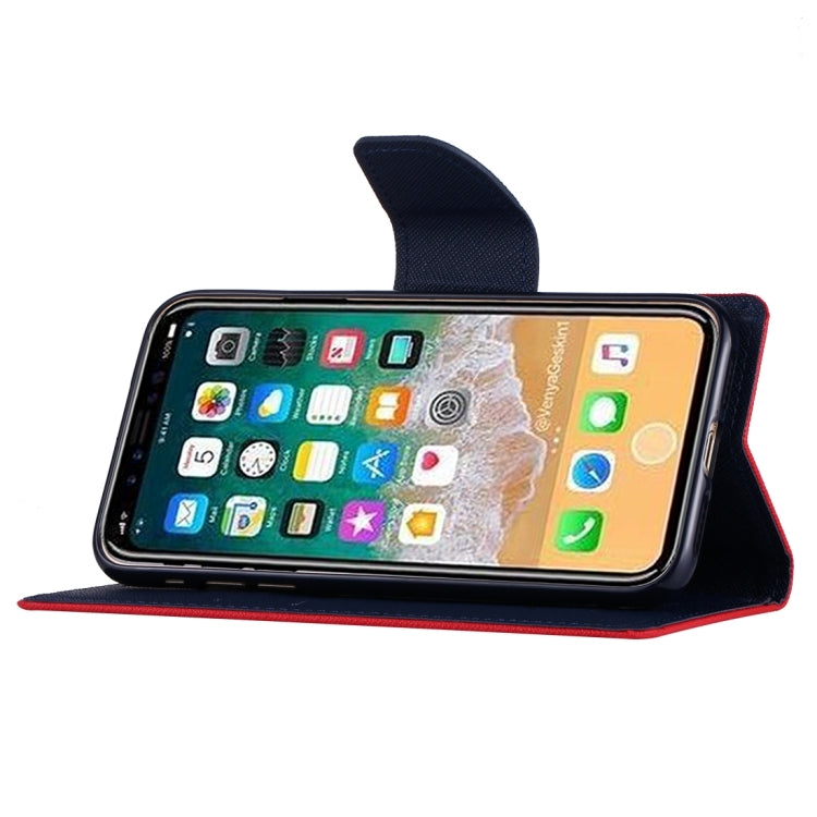 For iPhone X / XS GOOSPERY FANCY DIARY Cross Texture Horizontal Flip Leather Case with Card Slots & Wallet & Holder
