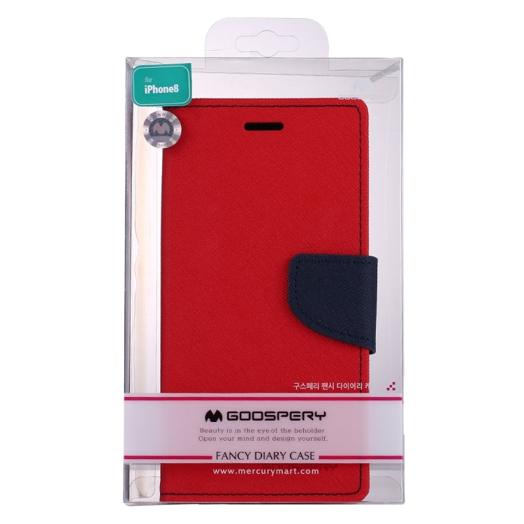 For iPhone X / XS GOOSPERY FANCY DIARY Cross Texture Horizontal Flip Leather Case with Card Slots & Wallet & Holder