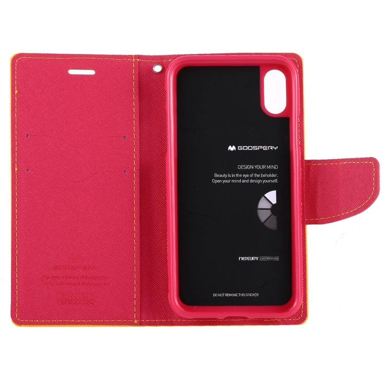 For iPhone X / XS GOOSPERY FANCY DIARY Cross Texture Horizontal Flip Leather Case with Card Slots & Wallet & Holder