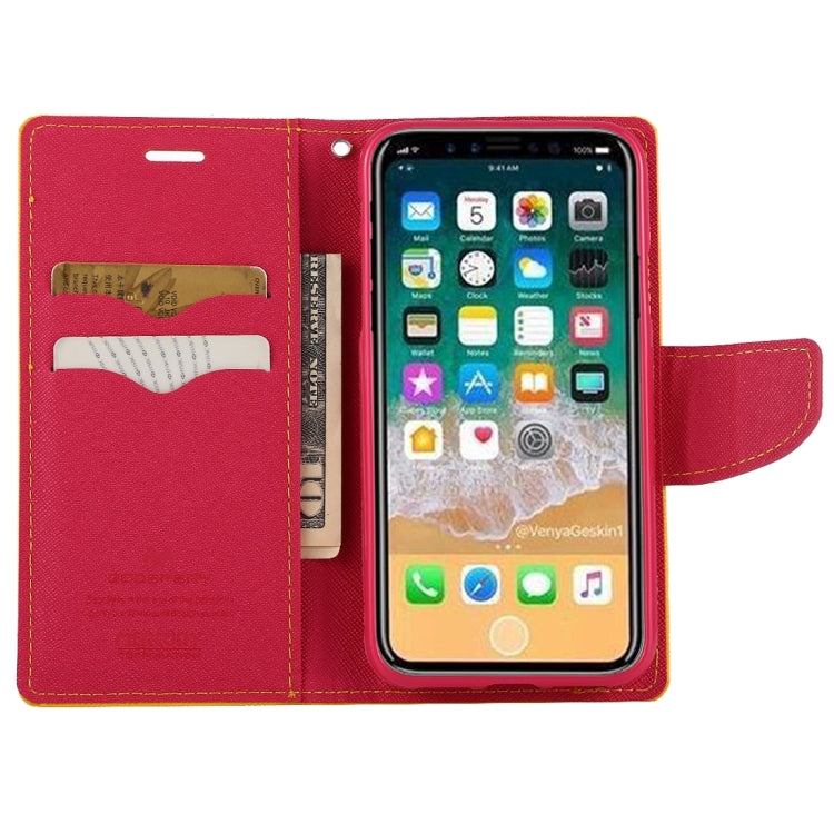 For iPhone X / XS GOOSPERY FANCY DIARY Cross Texture Horizontal Flip Leather Case with Card Slots & Wallet & Holder