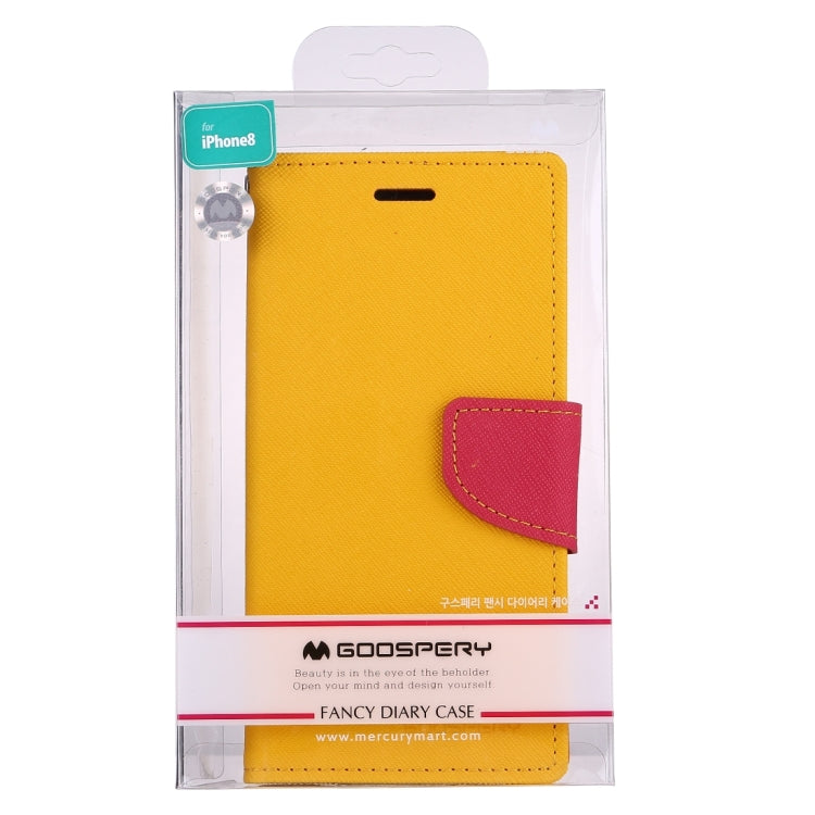 For iPhone X / XS GOOSPERY FANCY DIARY Cross Texture Horizontal Flip Leather Case with Card Slots & Wallet & Holder