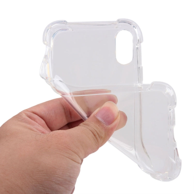 For iPhone X / XS Shock-resistant Cushion TPU Protective Case (Transparent)