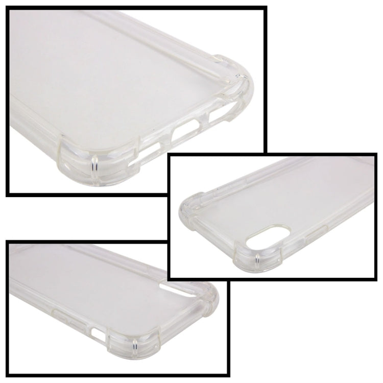 For iPhone X / XS Shock-resistant Cushion TPU Protective Case (Transparent)