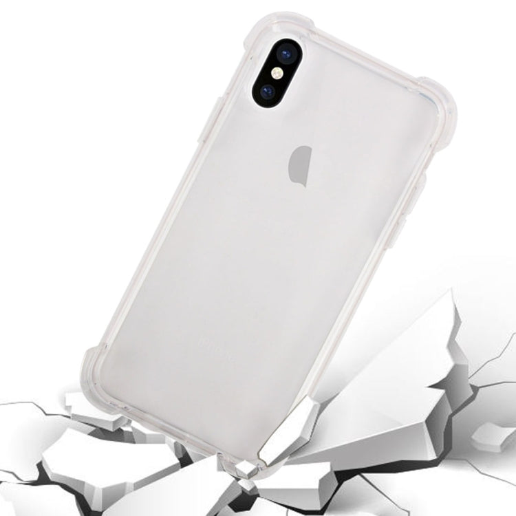 For iPhone X / XS Shock-resistant Cushion TPU Protective Case (Transparent)